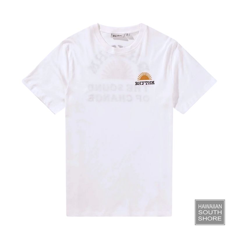 RHYTHM T-Shirt Awake (Small-Large) White -  - [Surfboards Surf Shop and Clothing Boutique Honolulu]