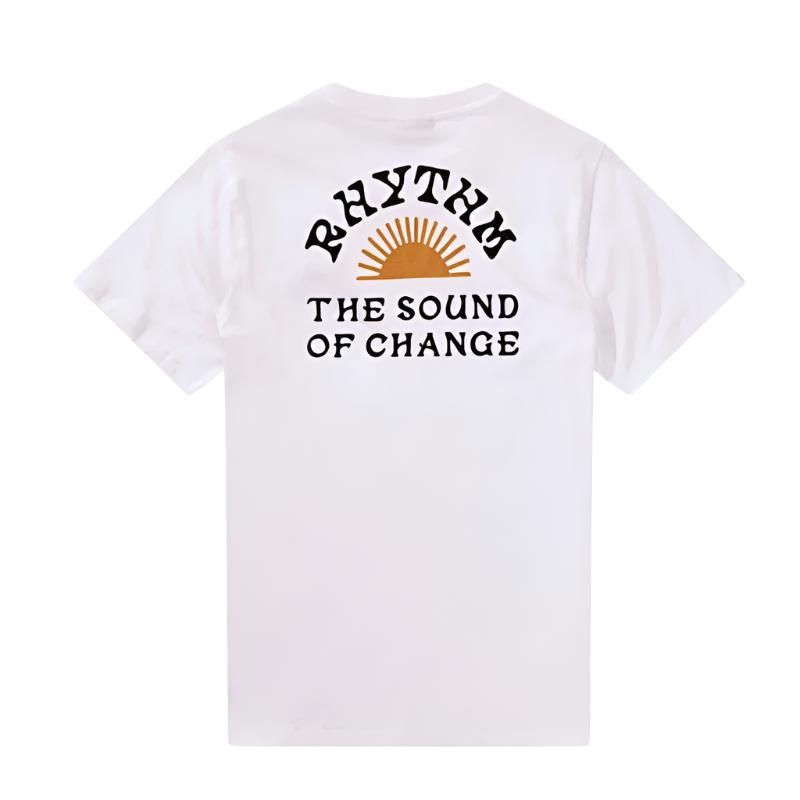 RHYTHM T-Shirt Awake (Small-Large) White -  - [Surfboards Surf Shop and Clothing Boutique Honolulu]