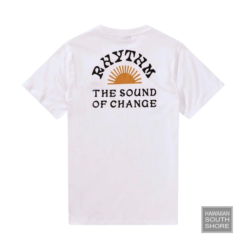 RHYTHM T-Shirt Awake (Small-Large) White -  - [Surfboards Surf Shop and Clothing Boutique Honolulu]