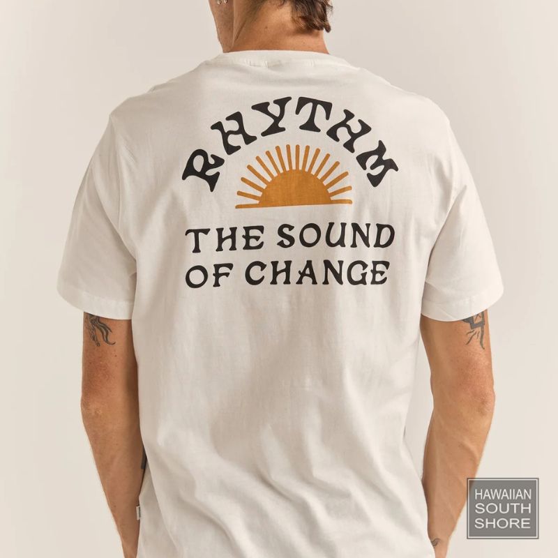 RHYTHM T-Shirt Awake (Small-Large) White -  - [Surfboards Surf Shop and Clothing Boutique Honolulu]