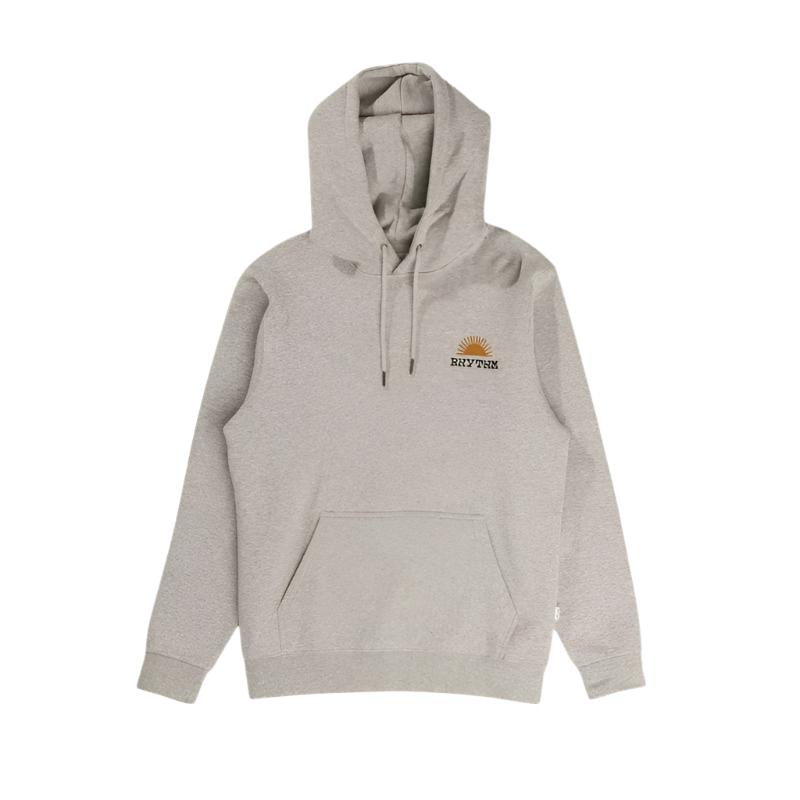 RHYTHM Sweater Hooded Fleece Awake (XSmall-XLarge) Grey Heather - CLOTHING - [Surfboards Surf Shop and Clothing Boutique Honolulu]