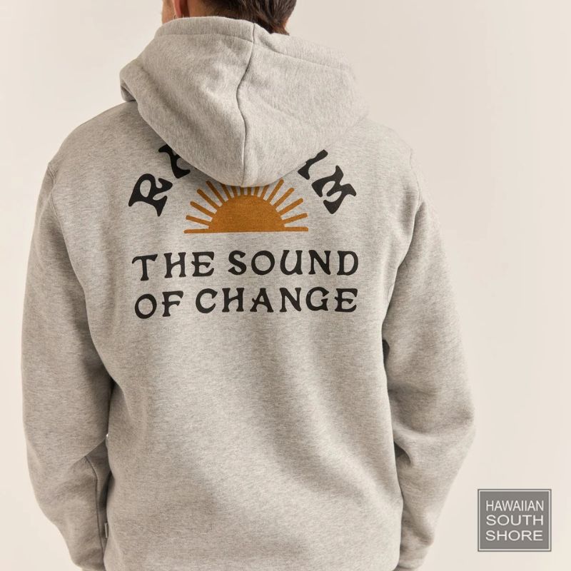 RHYTHM Sweater Hooded Fleece Awake (XSmall-XLarge) Grey Heather - CLOTHING - [Surfboards Surf Shop and Clothing Boutique Honolulu]