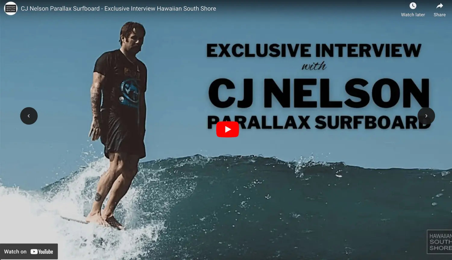 CJ Nelson/PARALLAX/8’3-9’9/Single Fin/Thunderbolt Red/Light