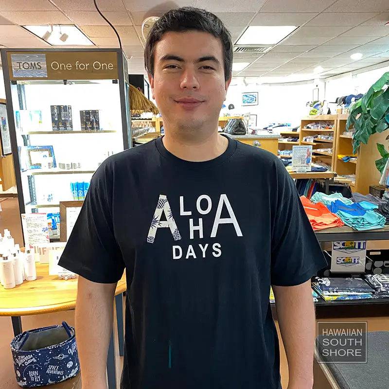 Aloha Days T-Shirt Hawaii Black 4 - Surf Boutique and Apparel 