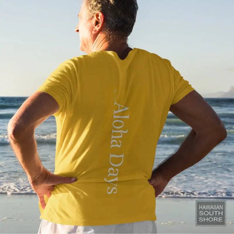 Aloha Days BOX ALOHA Made in Hawaii S-XL Gold White - CLOTHING - [Surfboards Surf Shop and Clothing Boutique Honolulu]