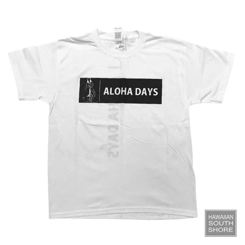 Aloha Days Box Logo 2 Kids Made in Hawaii S-XL Navy - CLOTHING - [Surfboards Surf Shop and Clothing Boutique Honolulu]