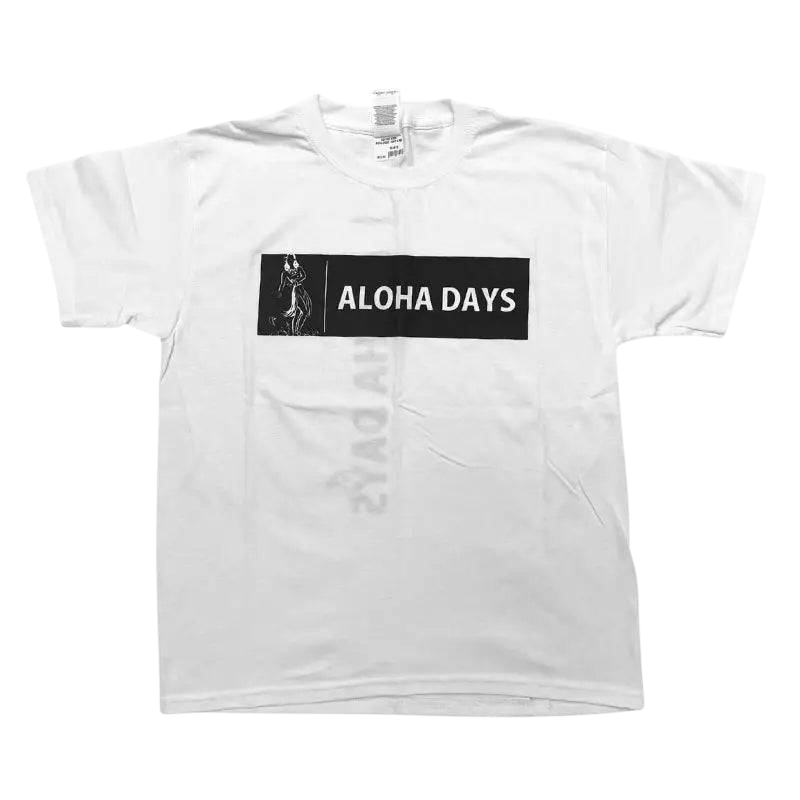 Aloha Days Box Logo 2 Kids Made in Hawaii S-XL Navy - CLOTHING - [Surfboards Surf Shop and Clothing Boutique Honolulu]