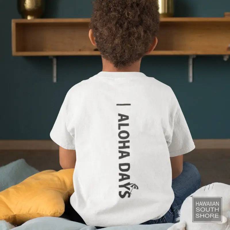 Aloha Days Box Logo 2 Kids Made in Hawaii S-XL Navy - CLOTHING - [Surfboards Surf Shop and Clothing Boutique Honolulu]