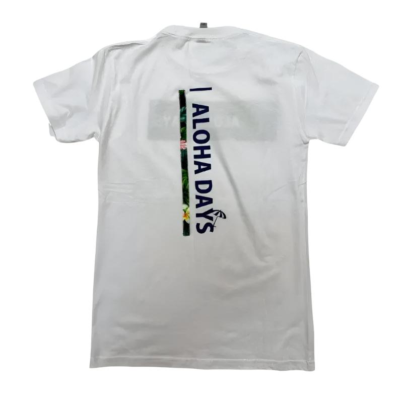 Aloha Days Box Logo 2 Made in Hawaii S-M White - CLOTHING - [Surfboards Surf Shop and Clothing Boutique Honolulu]