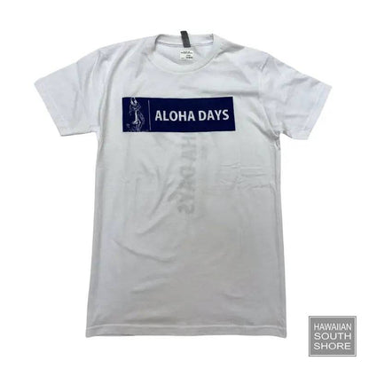 Aloha Days Box Logo 2 Made in Hawaii S-M White - CLOTHING - [Surfboards Surf Shop and Clothing Boutique Honolulu]