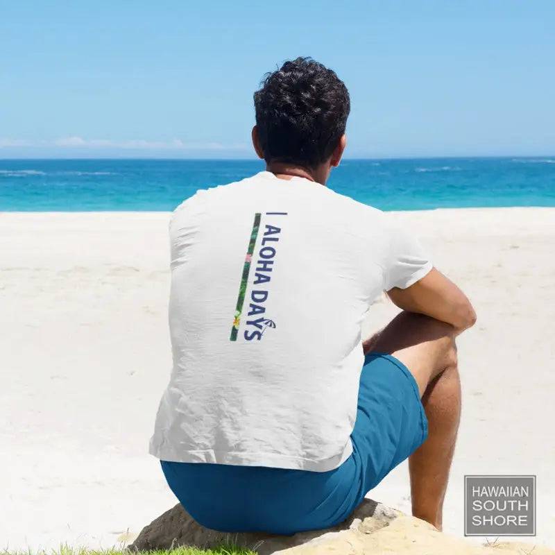 Aloha Days Box Logo 2 Made in Hawaii S-M White - CLOTHING - [Surfboards Surf Shop and Clothing Boutique Honolulu]