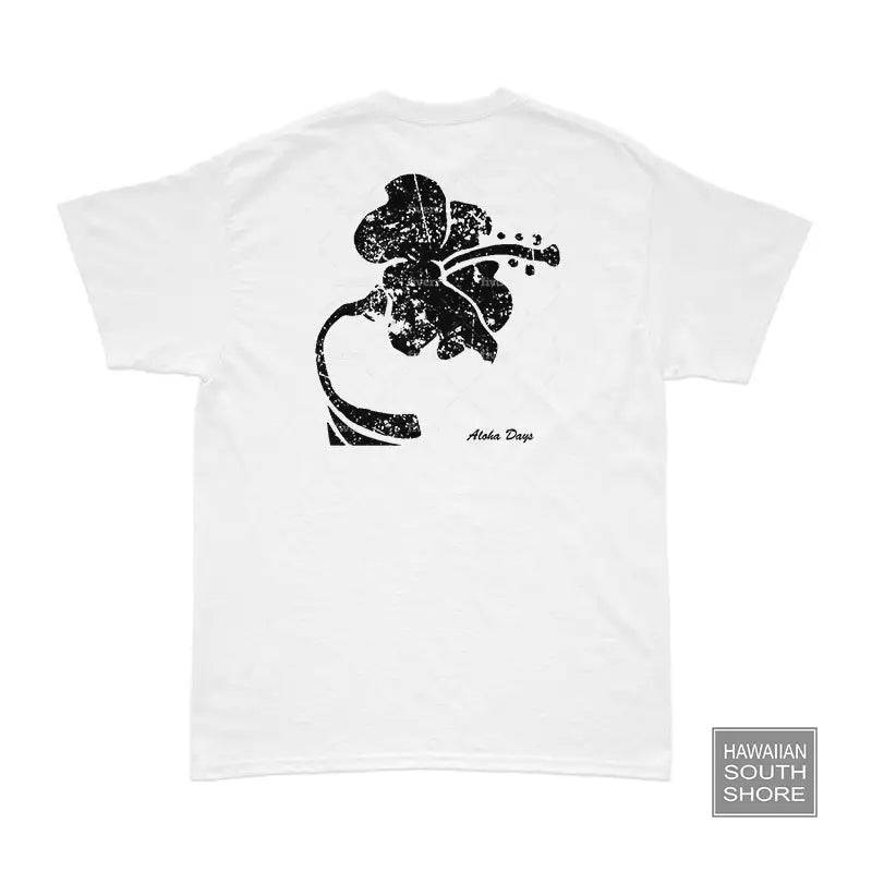 Aloha Days HIBISCUS Made in Hawaii S-XL White - CLOTHING - [Surfboards Surf Shop and Clothing Boutique Honolulu]