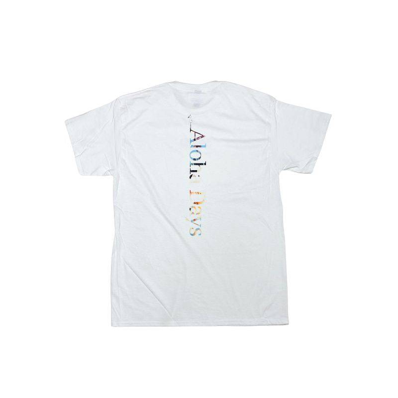 Aloha Days Kids T-Shirt Box Logo 2 LTD. Made in Hawaii Medium-Large White