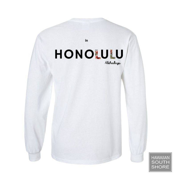 Aloha Days Long Sleeves Surf in Honolulu LTD. (Small-XLarge) White - CLOTHING - [Surfboards Surf Shop and Clothing Boutique Honolulu]