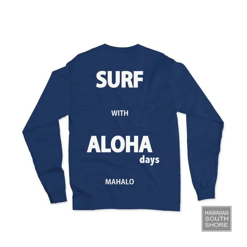 Aloha Days Longsleeves SHAKA Small Navy - CLOTHING - [Surfboards Surf Shop and Clothing Boutique Honolulu]