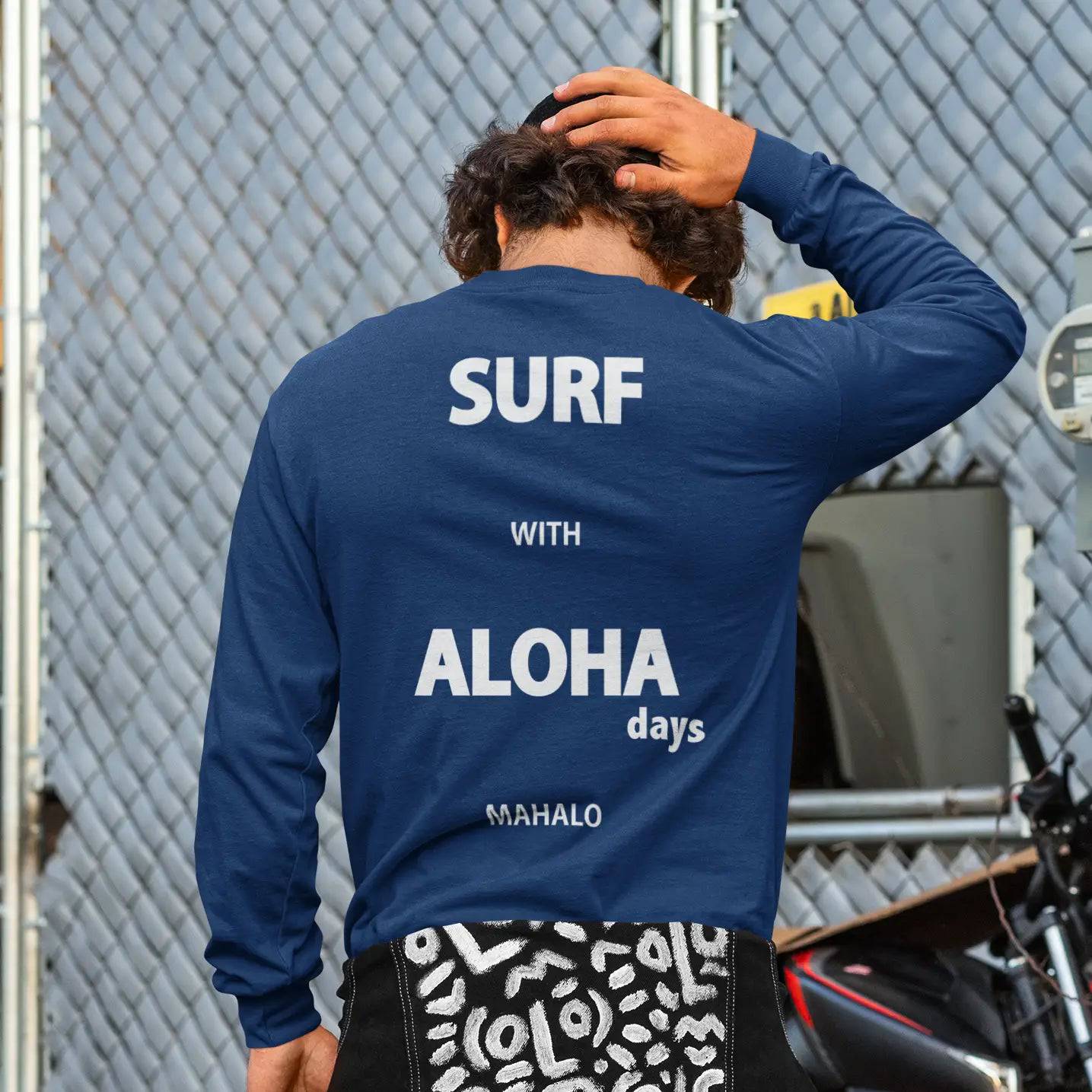 Aloha Days Longsleeves SHAKA Small Navy - CLOTHING - [Surfboards Surf Shop and Clothing Boutique Honolulu]