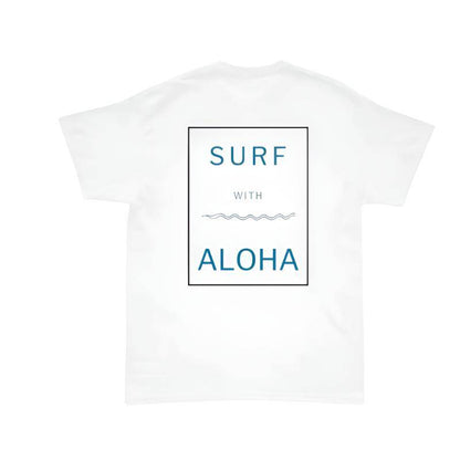 Aloha Days Men's T-Shirt SURF & ALOHA Made in Hawaii (Small-XLarge) White - CLOTHING - [Surfboards Surf Shop and Clothing Boutique Honolulu]