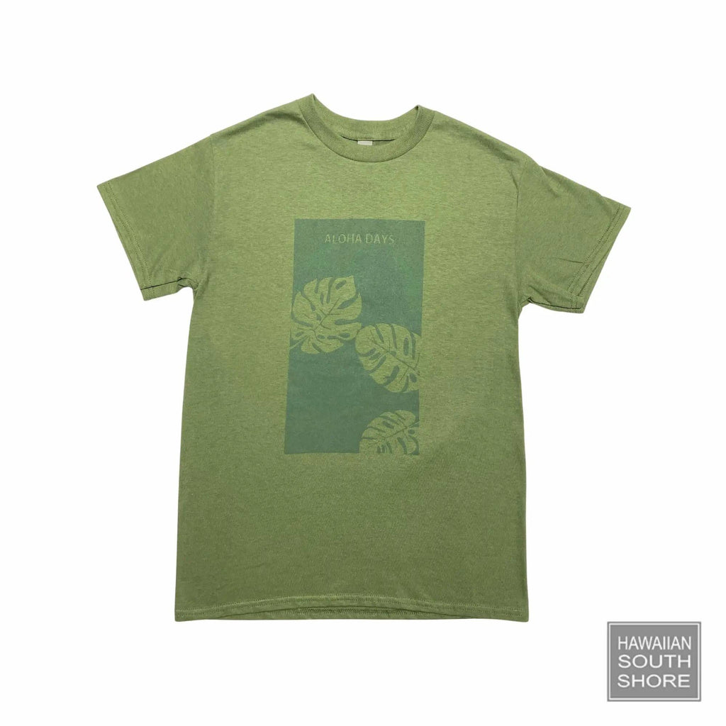 Aloha Days Monstera Made in Hawaii M-XL Green - CLOTHING - [Surfboards Surf Shop and Clothing Boutique Honolulu]