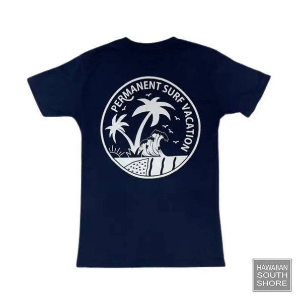 Aloha Days PERMANENT VACATION Hand Sewn Navy White Color - CLOTHING - [Surfboards Surf Shop and Clothing Boutique Honolulu]