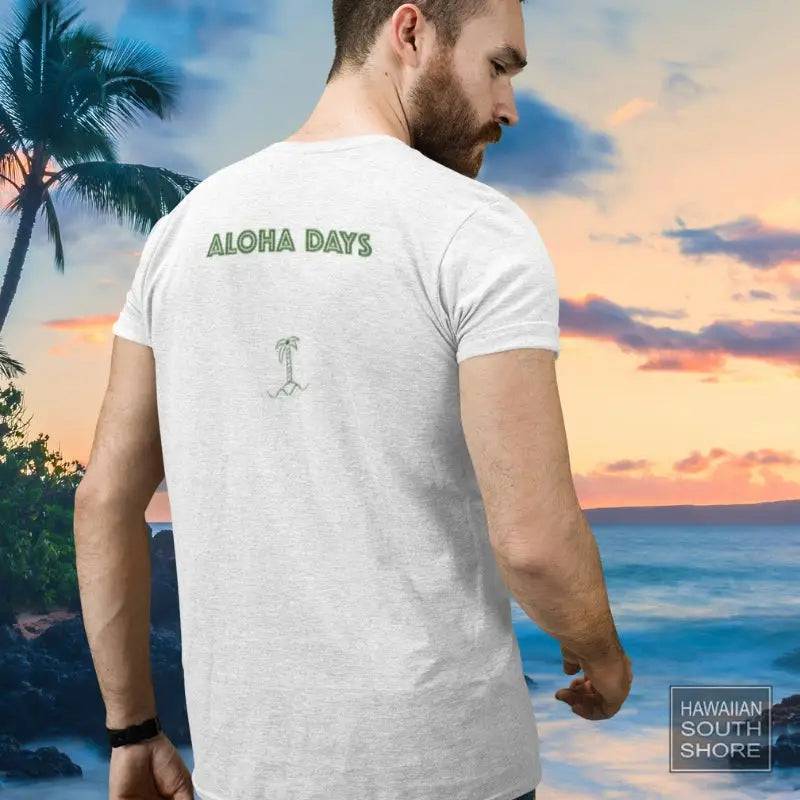 Aloha Days RETRO PALM POCKET Made in Hawaii S-XL White - CLOTHING - [Surfboards Surf Shop and Clothing Boutique Honolulu]