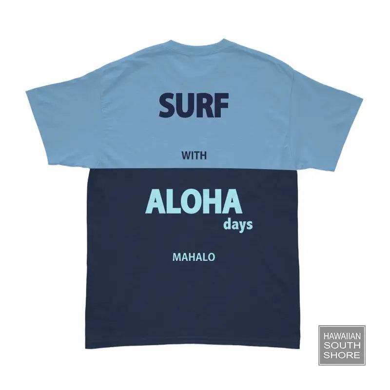 Aloha Days SHAKA Made in Hawaii S-L Light Blue Navy - CLOTHING - [Surfboards Surf Shop and Clothing Boutique Honolulu]