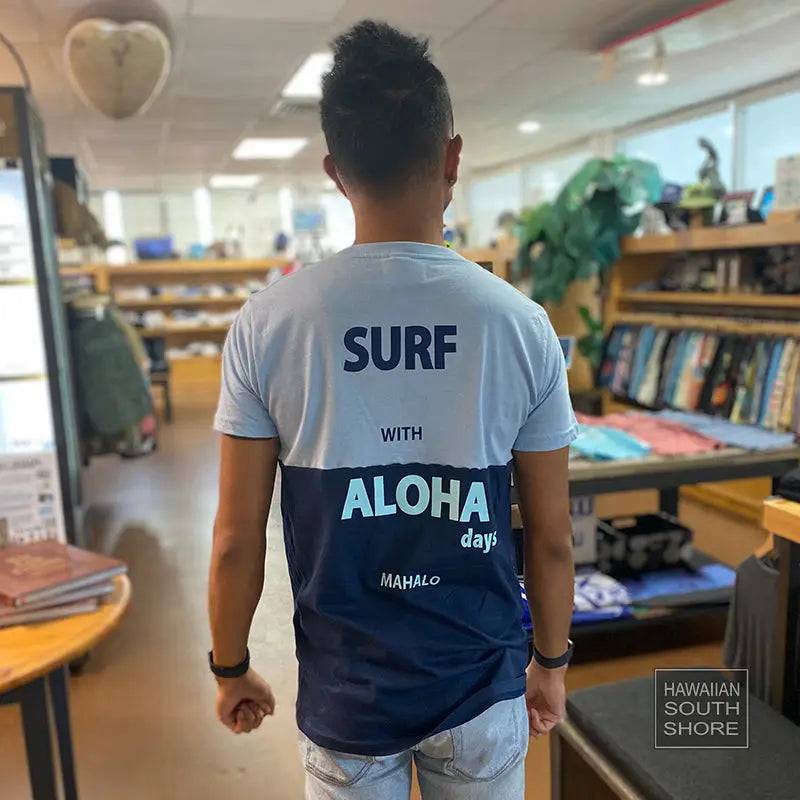 Aloha Days SHAKA Made in Hawaii S-L Light Blue Navy - CLOTHING - [Surfboards Surf Shop and Clothing Boutique Honolulu]