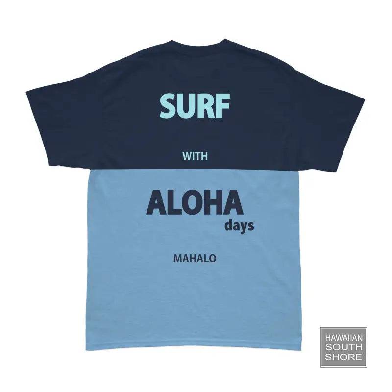 Aloha Days SHAKA Made in Hawaii S-L Navy Light Blue - CLOTHING - [Surfboards Surf Shop and Clothing Boutique Honolulu]