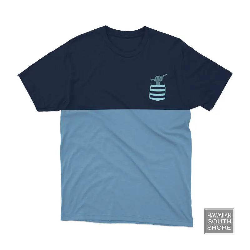 Aloha Days SHAKA Made in Hawaii S-L Navy Light Blue - CLOTHING - [Surfboards Surf Shop and Clothing Boutique Honolulu]