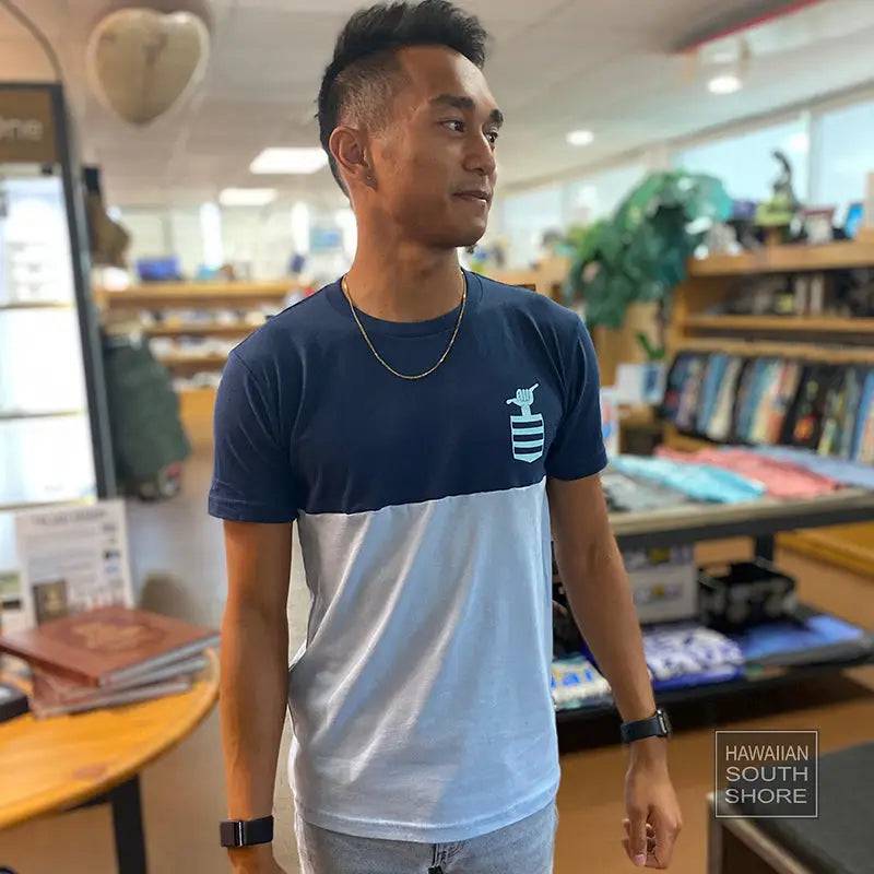 Aloha Days SHAKA Made in Hawaii S-L Navy Light Blue - CLOTHING - [Surfboards Surf Shop and Clothing Boutique Honolulu]