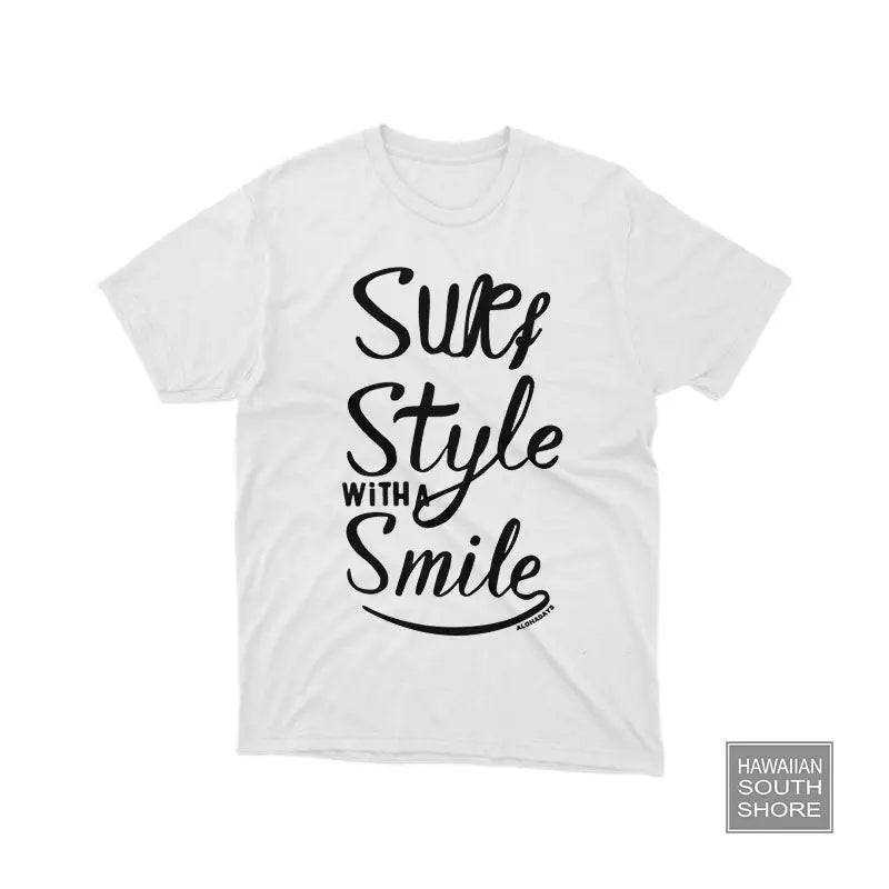 Aloha Days SMILE KIDS Made in Hawaii S-XL White - CLOTHING - [Surfboards Surf Shop and Clothing Boutique Honolulu]