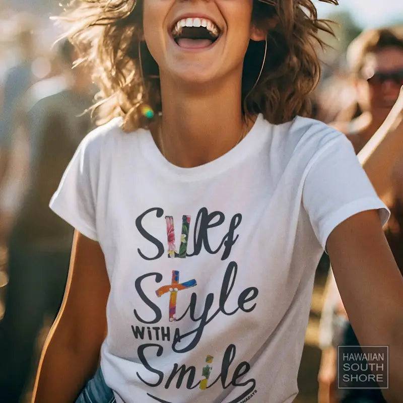 Aloha Days SMILE LTD Made in Hawaii S-XL White - CLOTHING - [Surfboards Surf Shop and Clothing Boutique Honolulu]