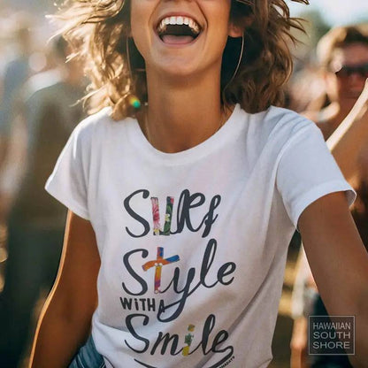 Aloha Days SMILE LTD Made in Hawaii S-XL White - CLOTHING - [Surfboards Surf Shop and Clothing Boutique Honolulu]