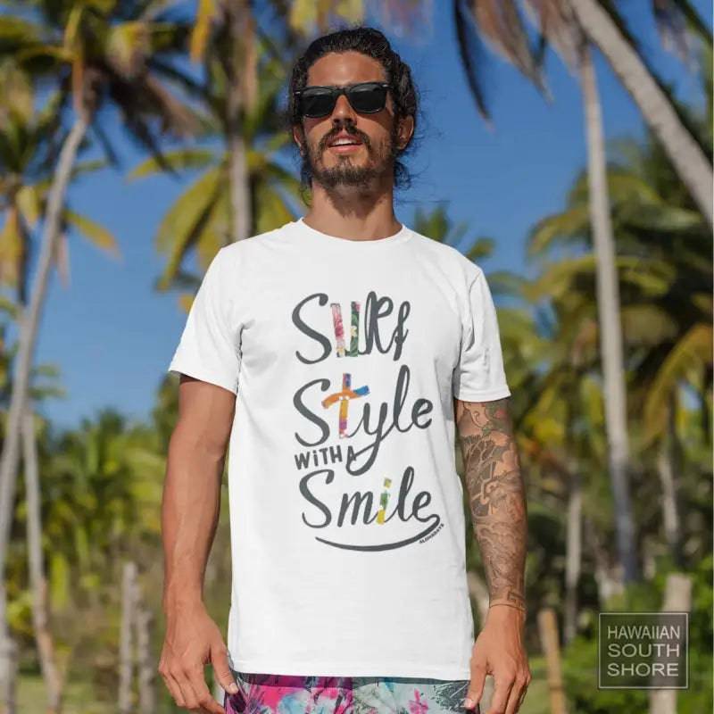 Aloha Days SMILE LTD Made in Hawaii S-XL White - CLOTHING - [Surfboards Surf Shop and Clothing Boutique Honolulu]