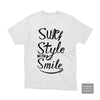 Aloha Days SMILE UNISEX Made in Hawaii S-XL White - CLOTHING - [Surfboards Surf Shop and Clothing Boutique Honolulu]