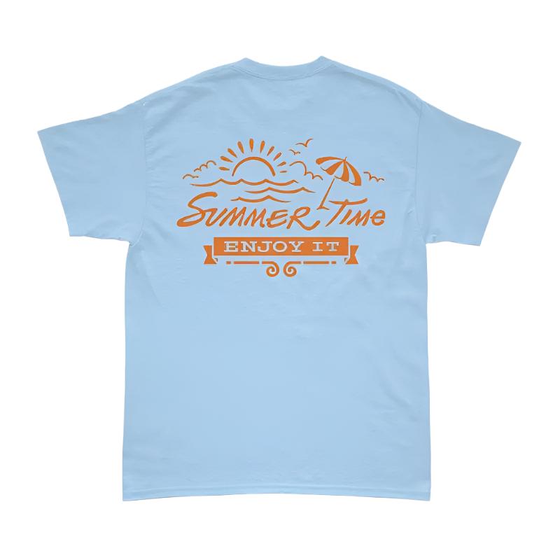 Aloha Days SUMMERTIME Made in Hawaii S-XL Light Blue - CLOTHING - [Surfboards Surf Shop and Clothing Boutique Honolulu]