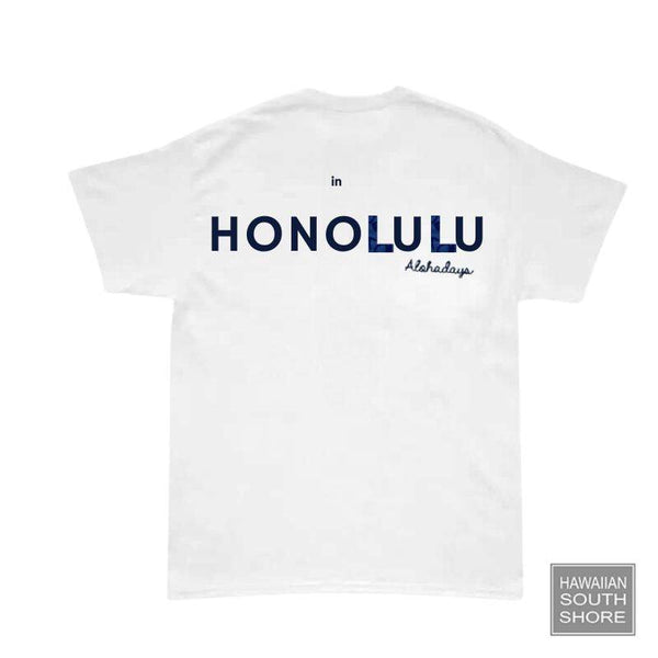 Aloha days Kids T-shirt surf in honolulu White/Navy - CLOTHING - [Surfboards Surf Shop and Clothing Boutique Honolulu]