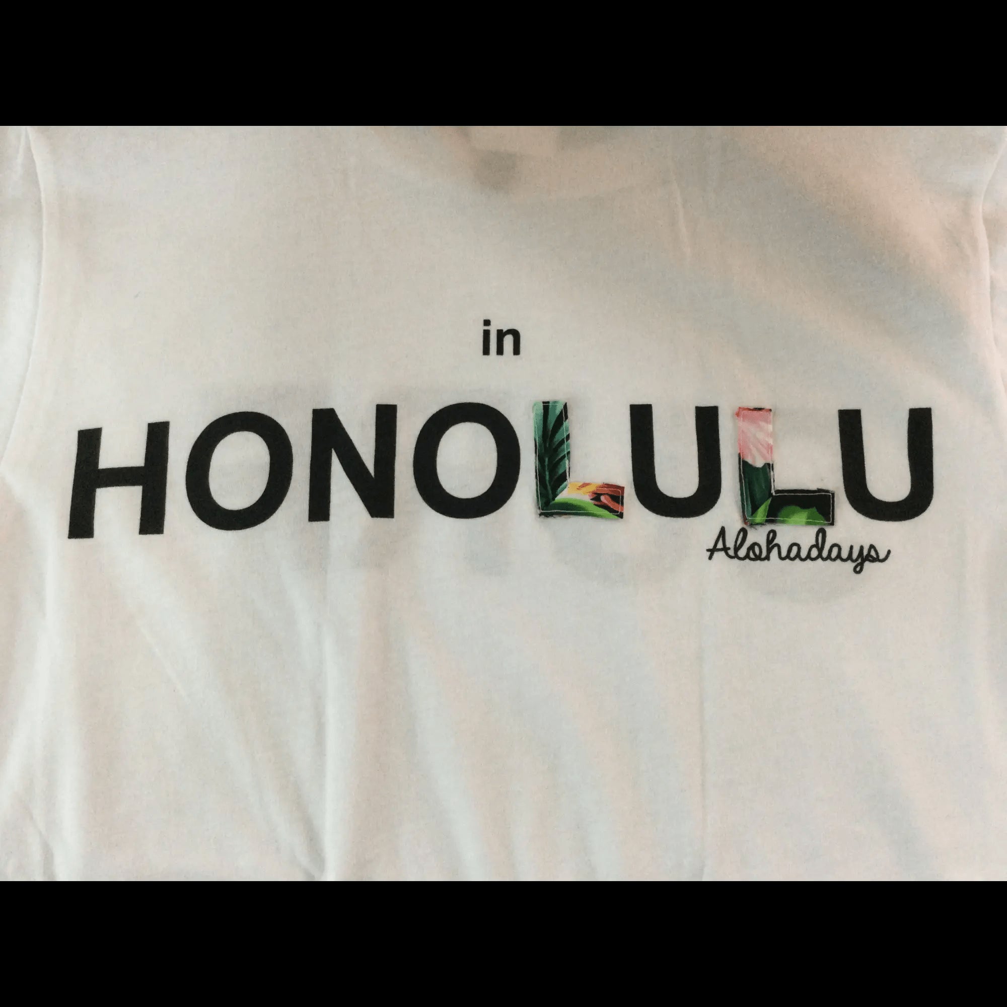 Aloha Days SURF IN HONOLULU LTD. Made in Hawaii S-XL White/Black - CLOTHING - [Surfboards Surf Shop and Clothing Boutique Honolulu]