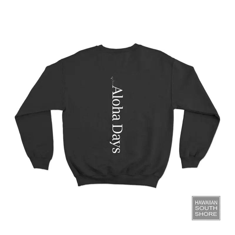 Aloha Days Sweater Box Made in Hawaii Black - CLOTHING - [Surfboards Surf Shop and Clothing Boutique Honolulu]