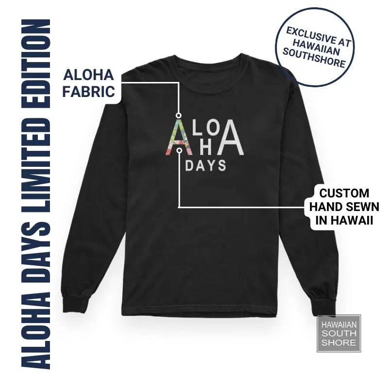 Aloha Days Sweater Hi Made in Hawaii Black - CLOTHING - [Surfboards Surf Shop and Clothing Boutique Honolulu]