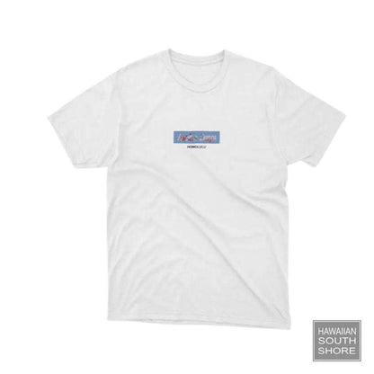 Aloha Days T-Shirt Box Logo LTD. Small-Large White Blue - CLOTHING - [Surfboards Surf Shop and Clothing Boutique Honolulu]