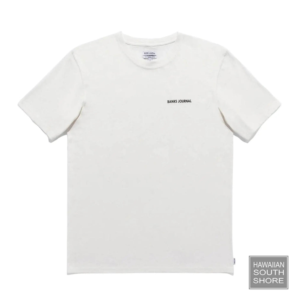 BANKS JOURNAL T-Shirt XSmall-XXLarge LABEL Off White - CLOTHING - [Surfboards Surf Shop and Clothing Boutique Honolulu]