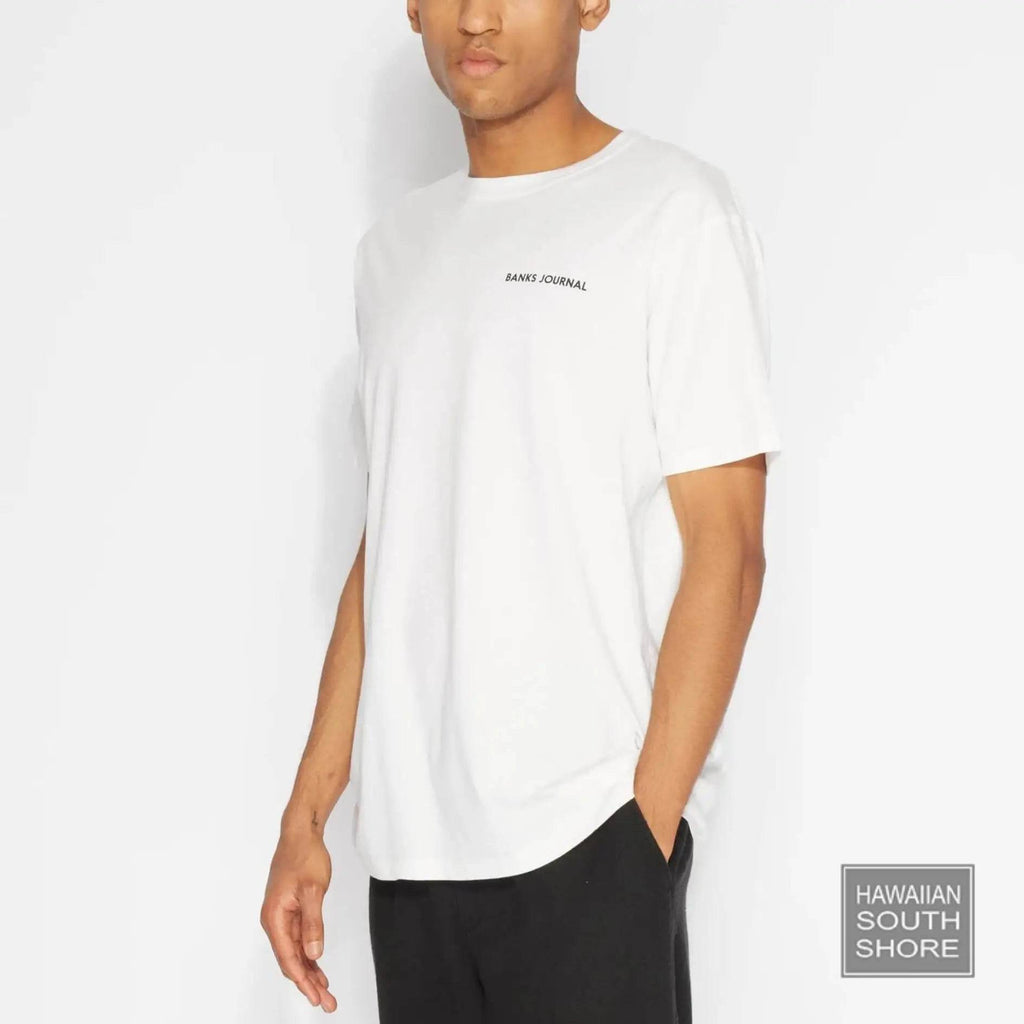 BANKS JOURNAL T-Shirt XSmall-XXLarge LABEL Off White - CLOTHING - [Surfboards Surf Shop and Clothing Boutique Honolulu]