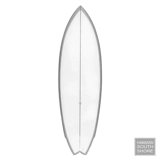 CHRISTENSON Lane Splitter 5'6 Belly Channel Twin Fin FCS II Clear Sand Grey Rails - SHOP SURFBOARDS - [Surfboards Surf Shop and Clothing Boutique Honolulu]