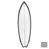 CHRISTENSON Lane Splitter (5'8-6'0) Twin Fin FCS II Clear Sand Black Rails - SHOP SURFBOARDS - [Surfboards Surf Shop and Clothing Boutique Honolulu]