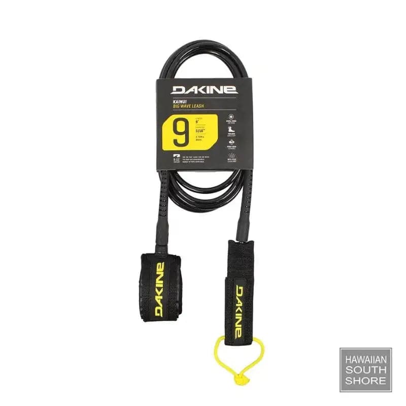 DAKINE Leash Kainui Team 9&#39; Black Yellow Color - SHOP SURF ACC. - [Surfboards Surf Shop and Clothing Boutique Honolulu]