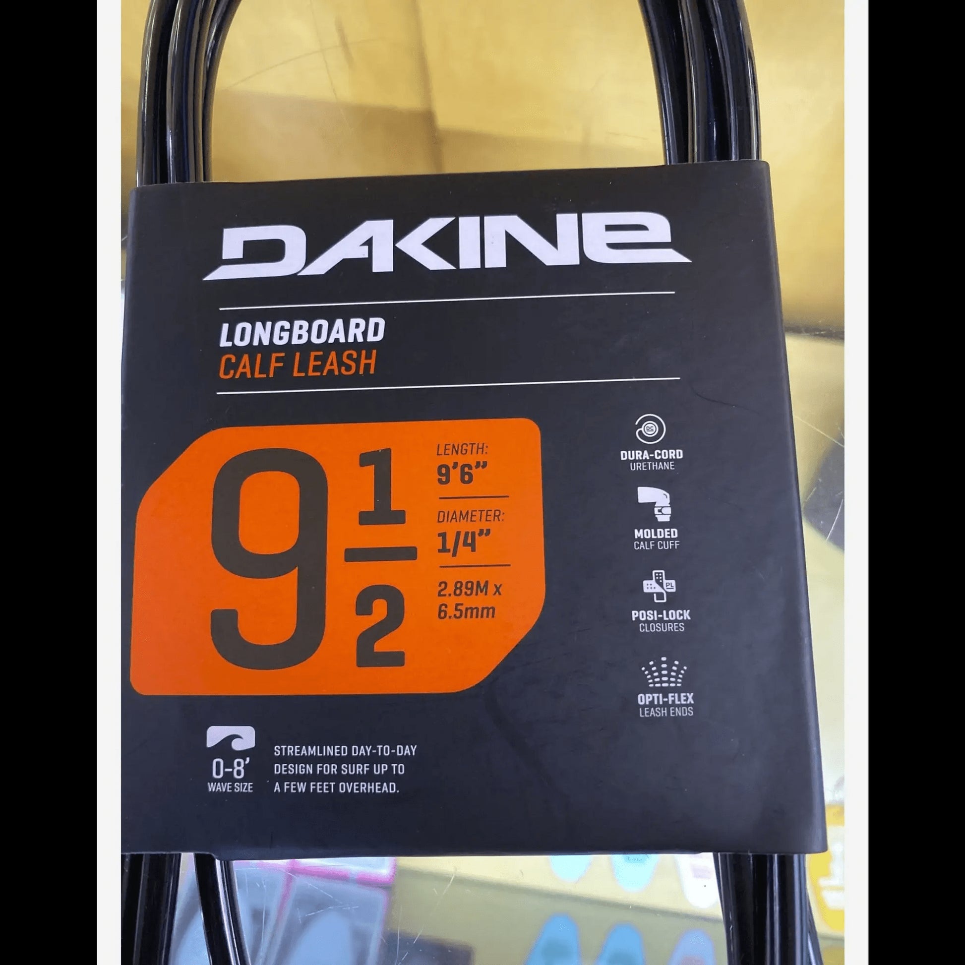 DAKINE Leash Longboard Ankle 9'6 Black - SHOP SURF ACC. - [Surfboards Surf Shop and Clothing Boutique Honolulu]