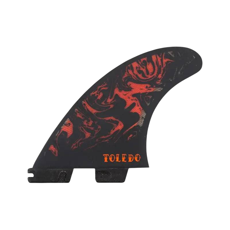 FCS II 3 Fins Filipe Toledo PC+Aircore Large Accelerator Template Black Red - SHOP SURF ACC. - [Surfboards Surf Shop and Clothing Boutique Honolulu]