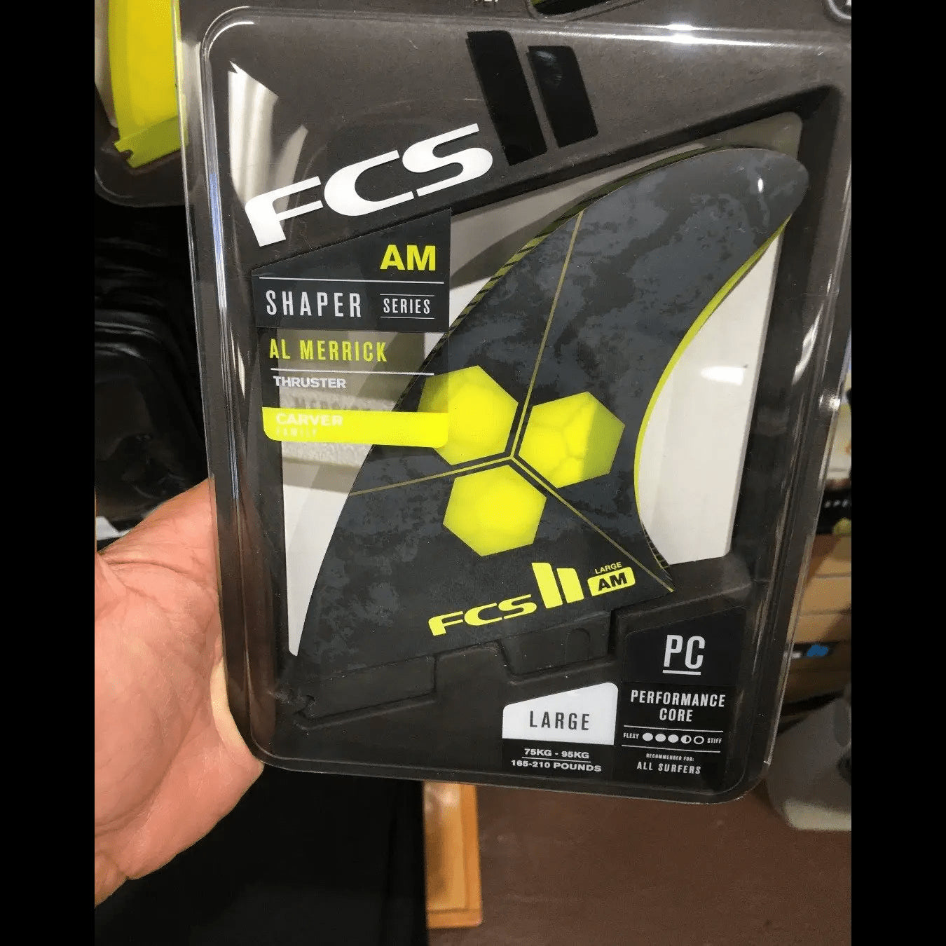 FCS II AL MERRICK 3-Fin PC Large Carver Template Yellow Color - SHOP SURF ACC. - [Surfboards Surf Shop and Clothing Boutique Honolulu]