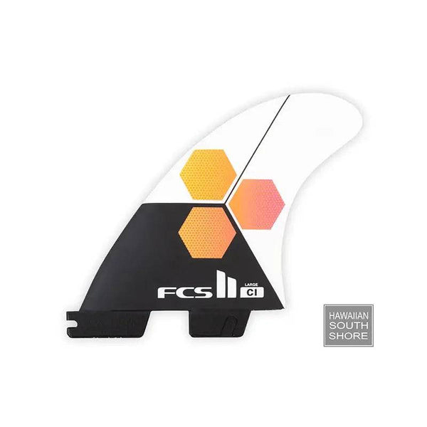 FCS II CI UPRIGHT FIN 3 Fin PC Large Reactor Template White Color