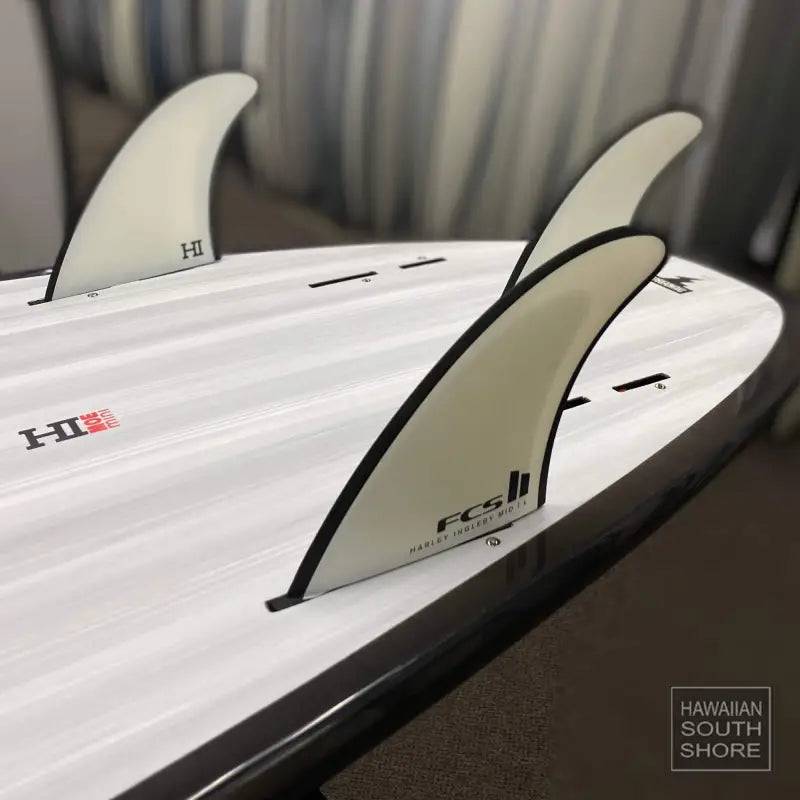 FCS II HARLEY INGLEBY MID TRI-QUAD FIN SET Large Performance Core White/Black - SHOP SURF ACC. - [Surfboards Surf Shop and Clothing Boutique Honolulu]